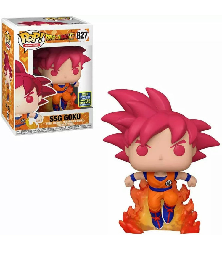 Funko Pop! Animation Dragon Ball Super Goku SSG God  (Sticker Shared 2020) #827