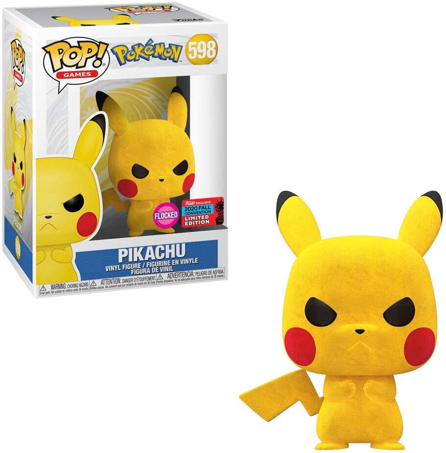 Funko Pop! Games Pokémon Pikachu 598 Flocked Shared